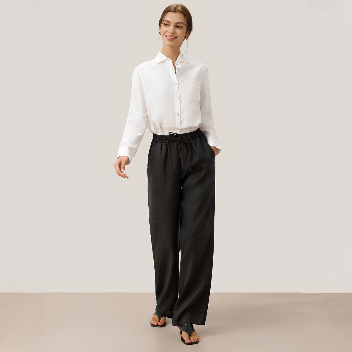 Pantalon en lin classique Lyon