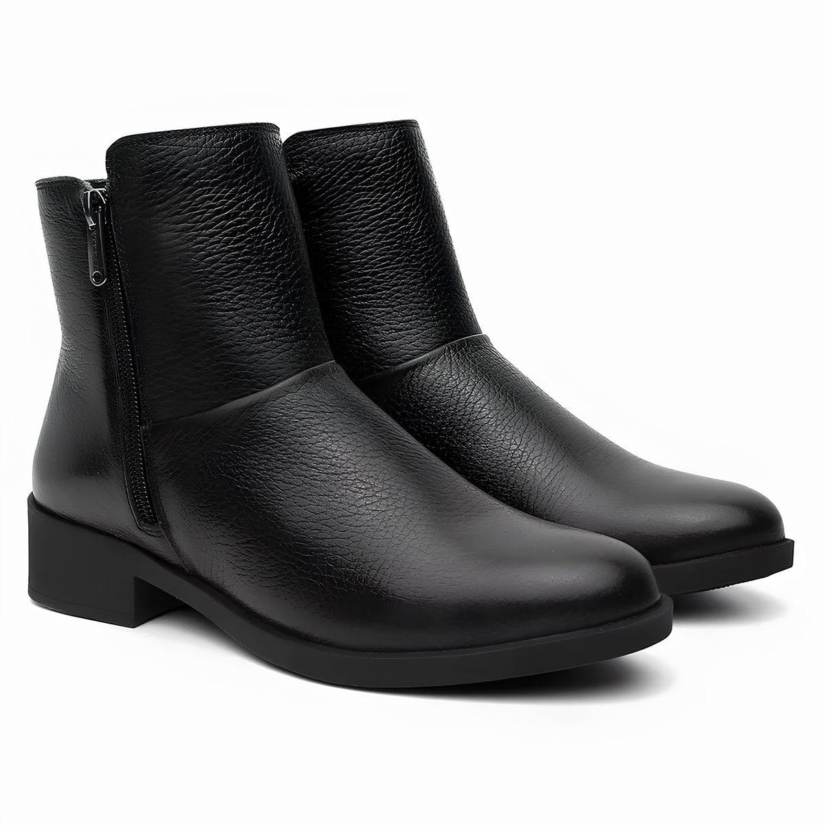 Minimal Leather Ankle Boots