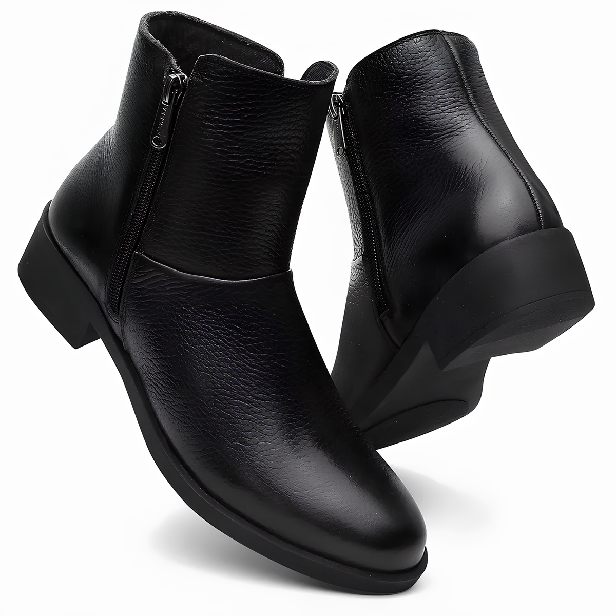 Minimal Leather Ankle Boots