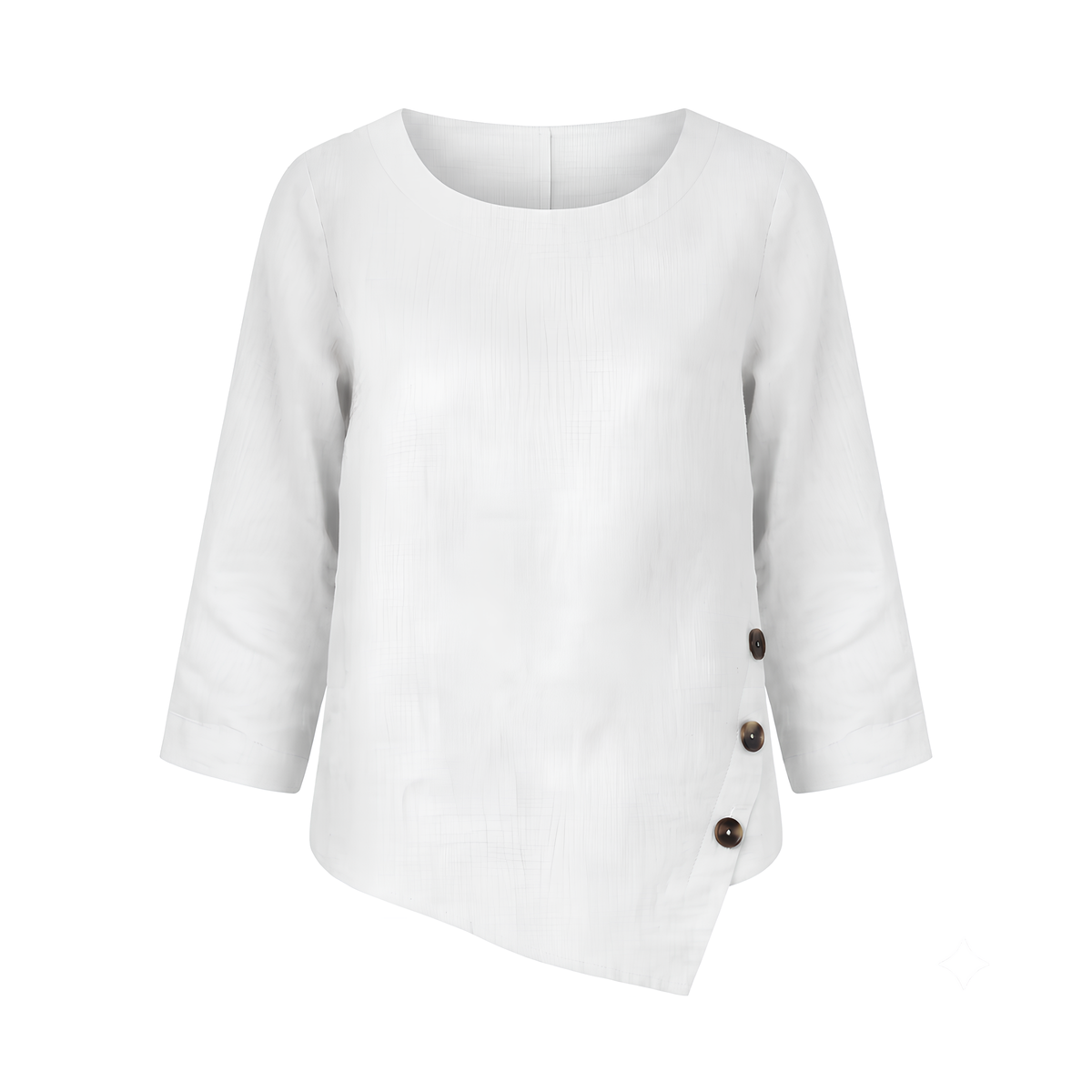 Nyla Asymmetric Linen Top