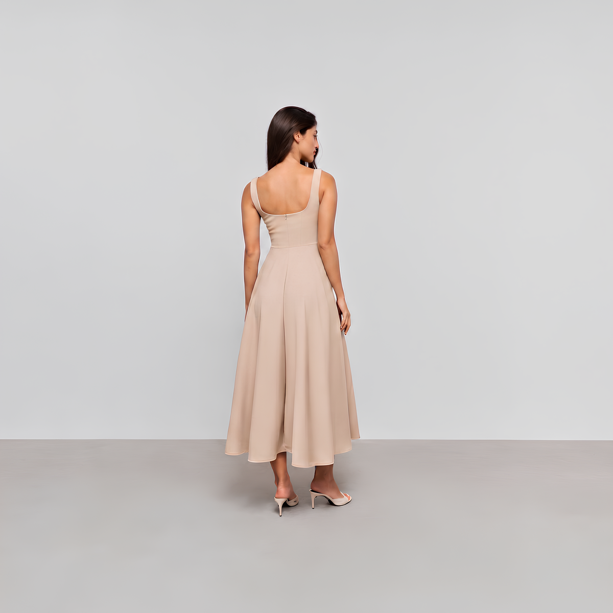 Square Neck Midi Dress Luna