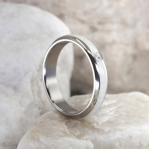 Anillo carrara media caña