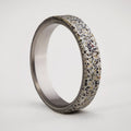 Anillo concreto patagónico y titanio