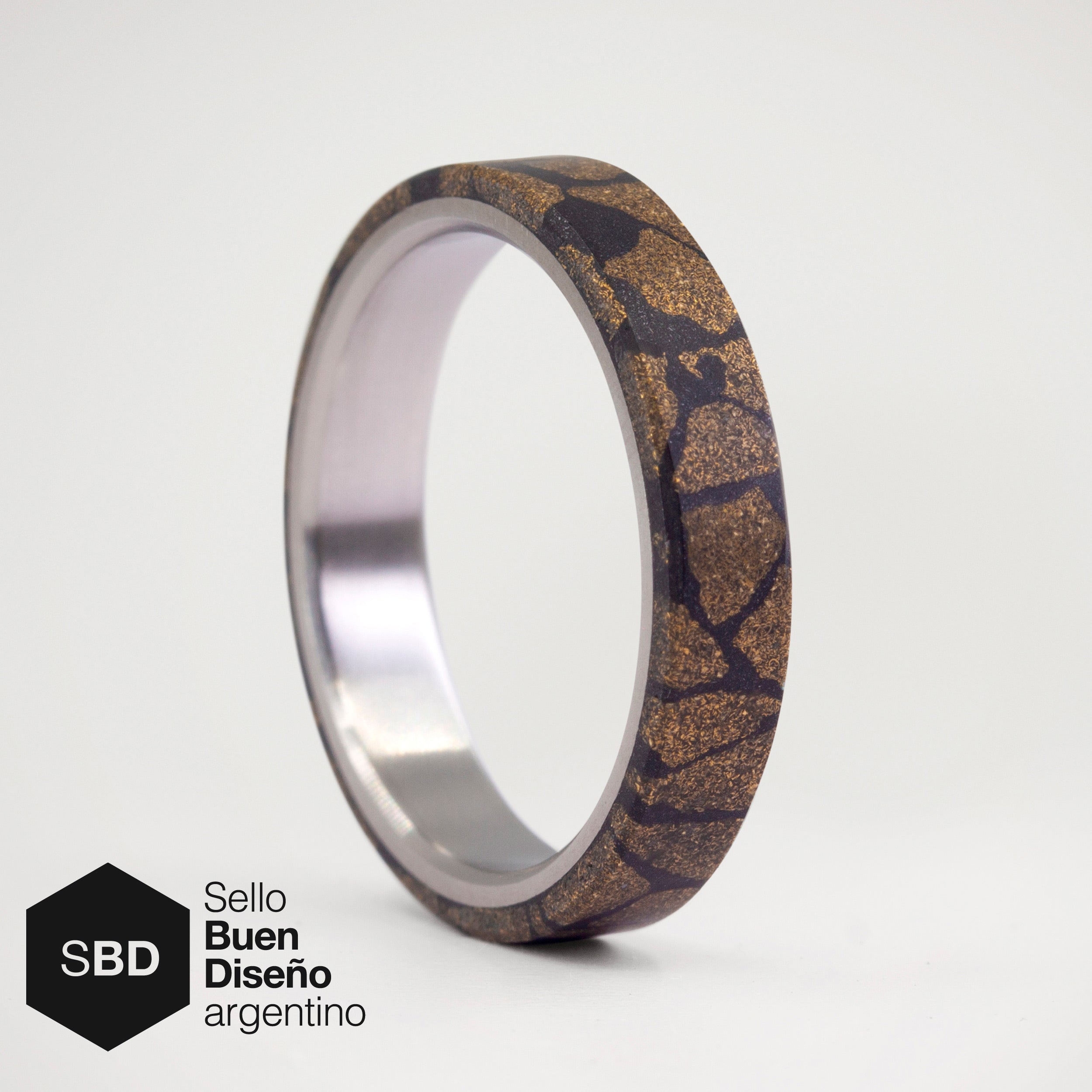 Anillo terrazzo bronce