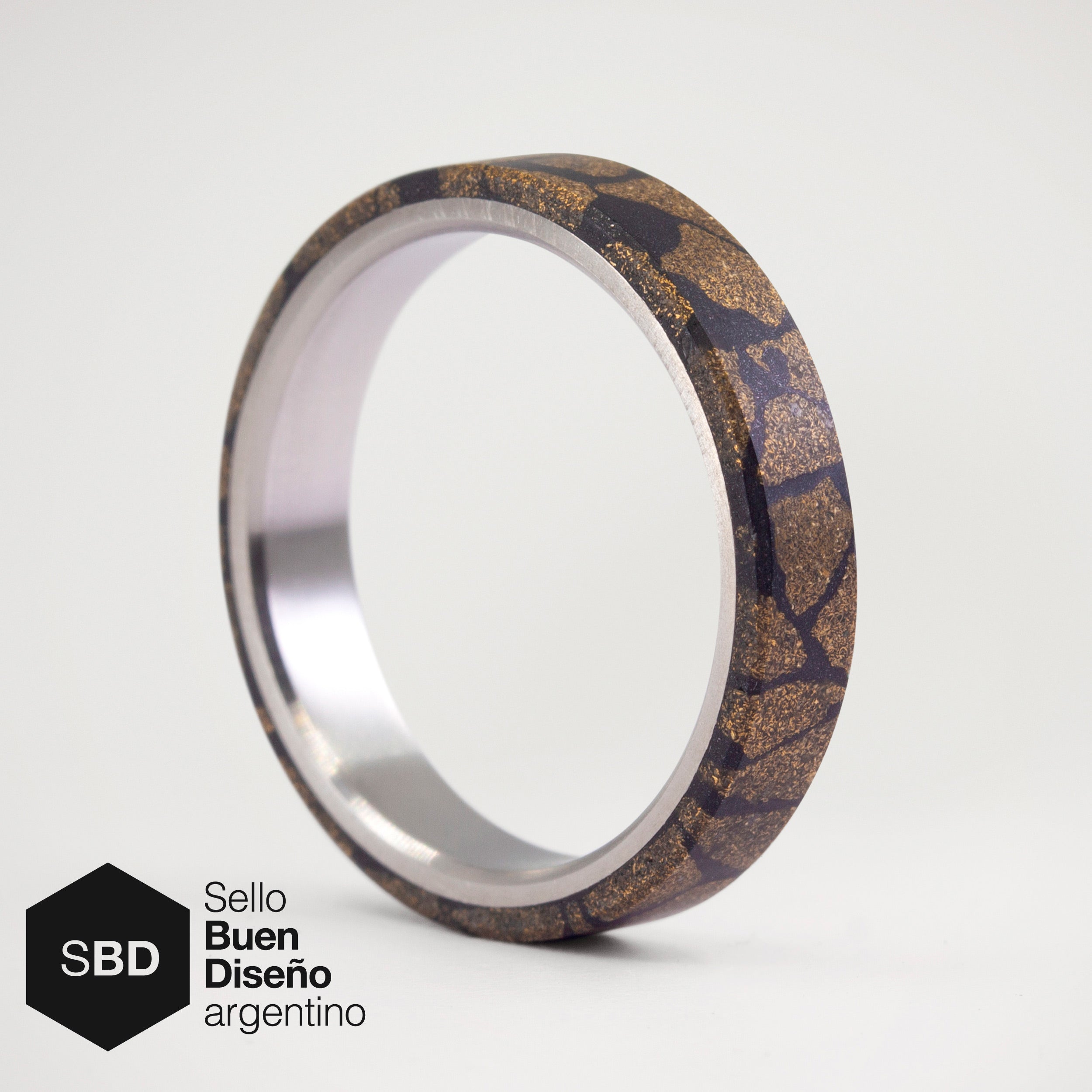 Anillo terrazzo bronce