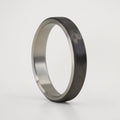 Anillo biselado fibra de carbono y titanio