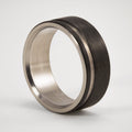 Anillo bajorrelieve fibra de carbono y titanio