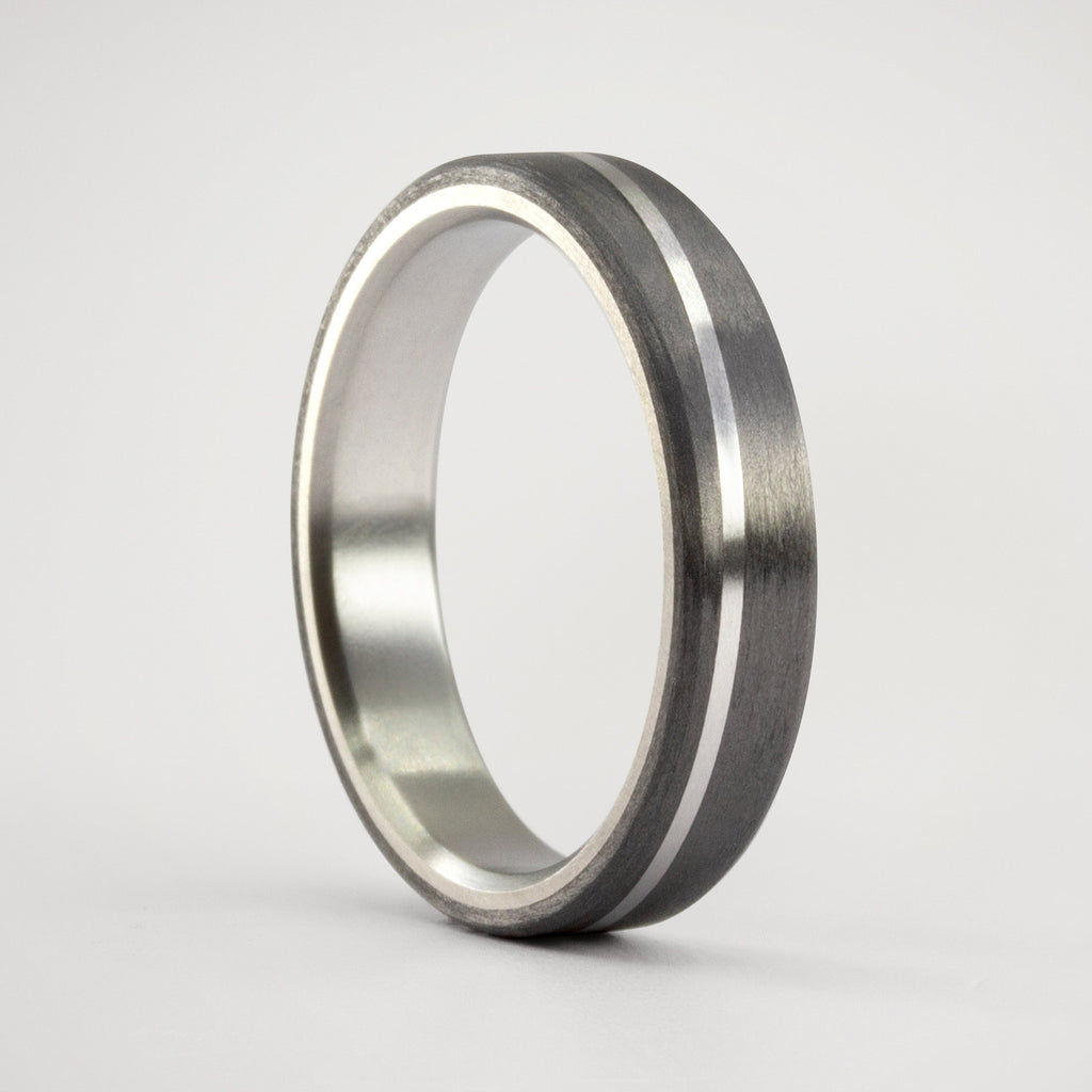 Anillo diagonal fibra de carbono y titanio