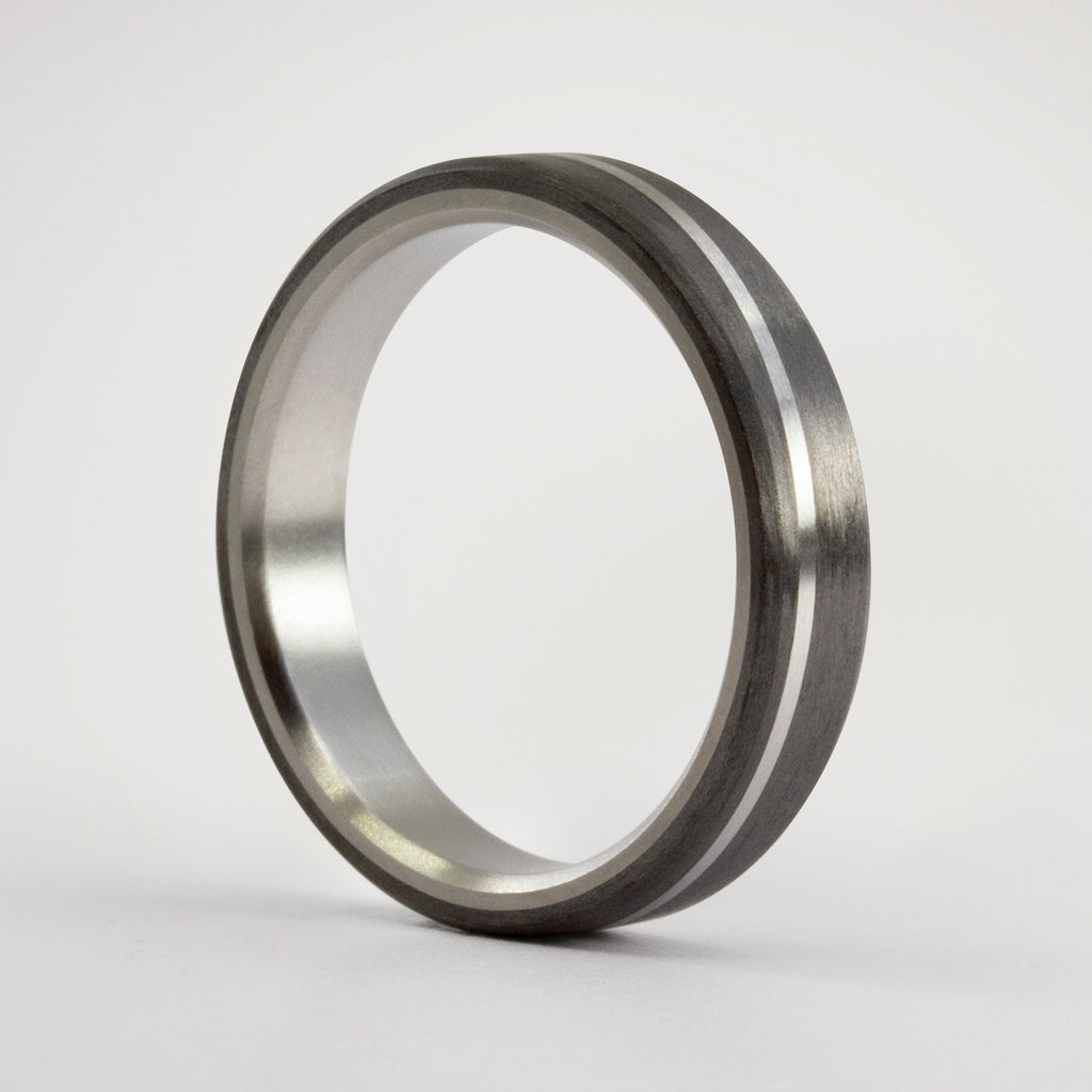 Anillo diagonal fibra de carbono y titanio