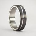 Anillo diagonal fibra de carbono y titanio