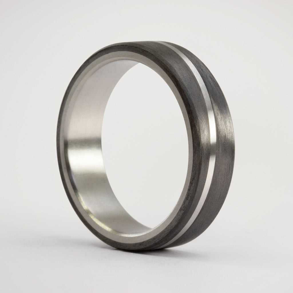 Anillo diagonal fibra de carbono y titanio