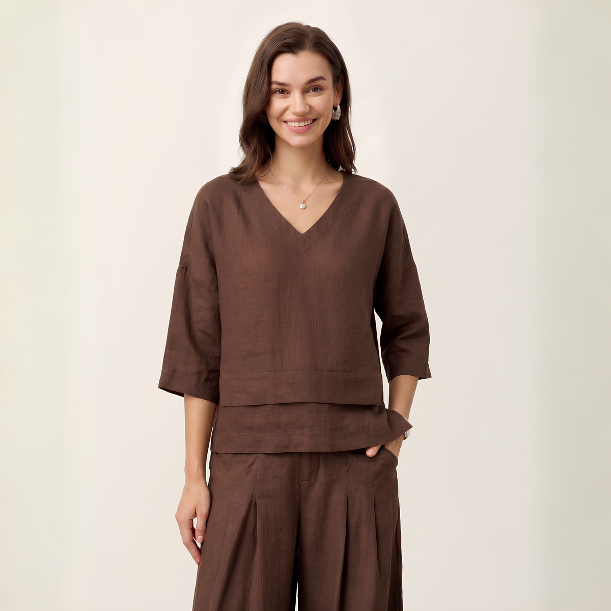 Viola Layered Linen Overtop