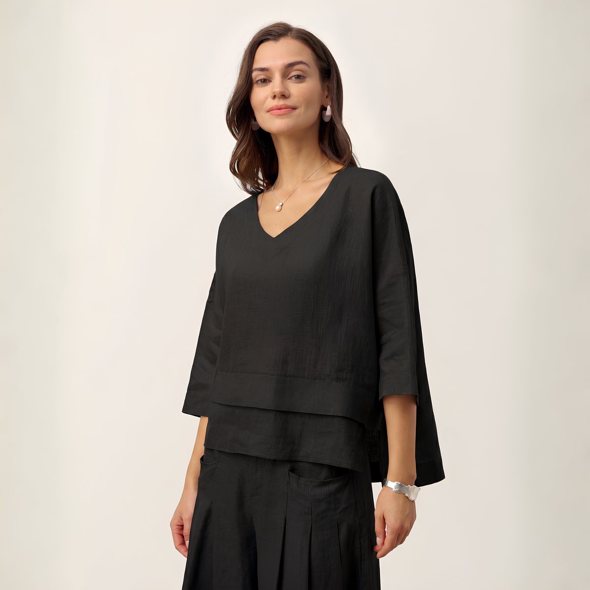 Viola Layered Linen Overtop